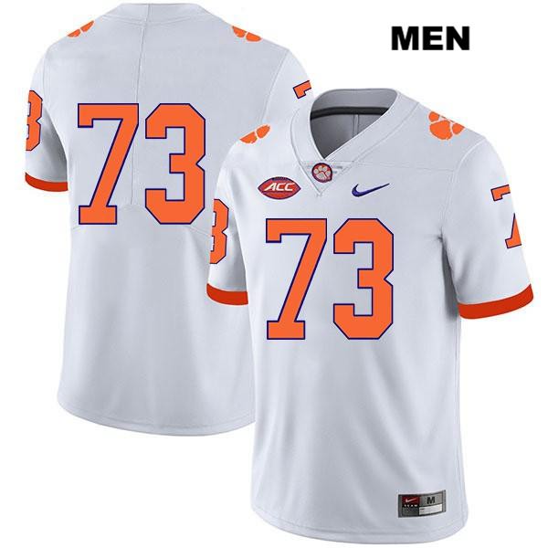 Men's Clemson Tigers #73 Tremayne Anchrum Stitched White Legend Authentic Nike No Name NCAA College Football Jersey HYL2546BC